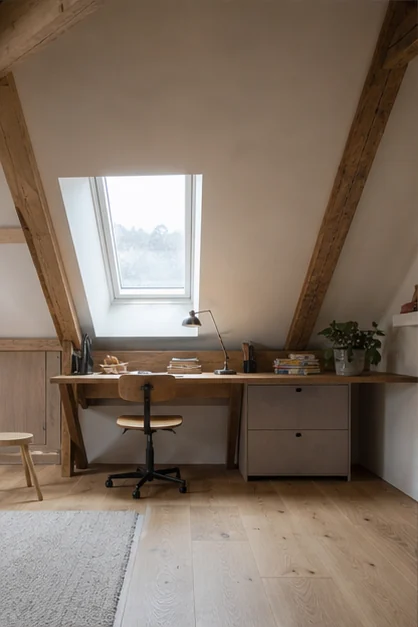 Après transformation — vue 3 du projet Les Combles Calmes