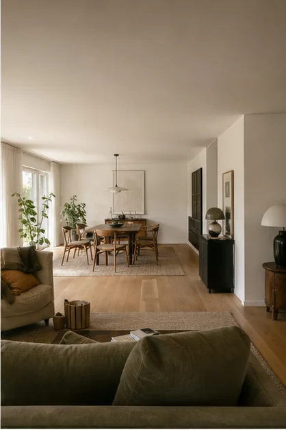 Perspective intérieure du projet Maison Sève