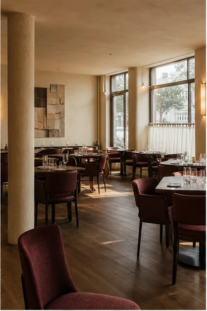 Vue transformée du projet Restaurant Éclosion